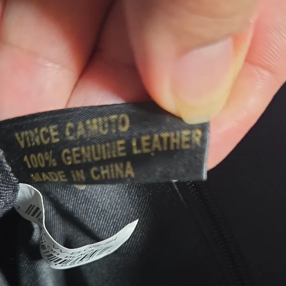 Vince Camuto Black Suede Leather Shoulder Bag with Gold Chain - Picture 6 of 16